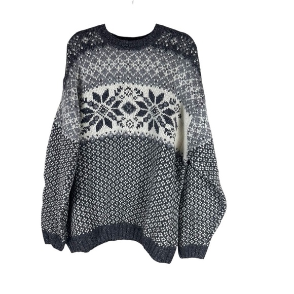 Vintage Trader Bay Snowflake Winter Ski Crewneck Sweater Mens Size 2X - Picture 1 of 8
